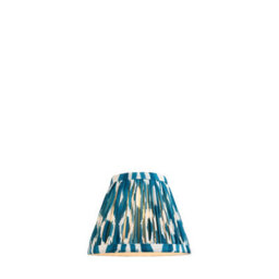 Loops Elegant Handcrafted 16Cm Tapered Cylinder Lamp Shade In Marlin Blue Fabric - thumbnail 1