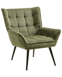 Wyld And Coco Luxora Armchair Green - Water-Repellent Quilted Fabric With Armrests, W75 X D60 X H85Cm - thumbnail 3