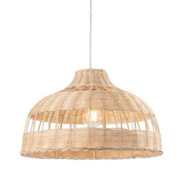 Luminosa Lighting Luminosa Dome Pendant Light Natural Rattan