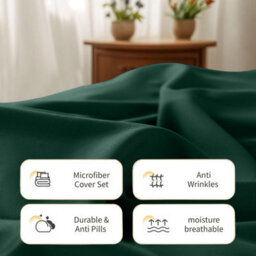 Aspire Homeware Emerald Duvet Cover Set, Soft Microfiber & Reversible, King (L)220Cm X (W)230Cm - thumbnail 3