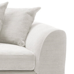 Abakus Direct Jumbo White Cord 2 Seater Sofa For Living Room With Thick Luxury Deep Filled Cushioning - thumbnail 8