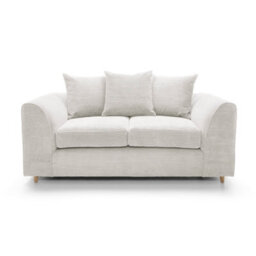 Abakus Direct Jumbo White Cord 2 Seater Sofa For Living Room With Thick Luxury Deep Filled Cushioning - thumbnail 2