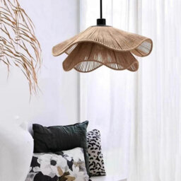 Amorly 40Cm 3-Color Dimmable Rattan Pendant Light, Bohemian Hanging Ceiling Light Fixture For Living Room, Bedroom, Dining Room, Hallway - thumbnail 2