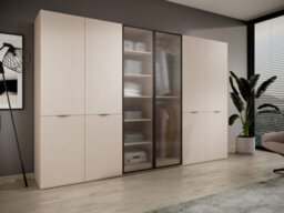 Arte Serene Lund Hinged Door Wardrobe H2000mm W1010mm D510mm In Calming Beige - Tranquil Storage Retreat - thumbnail 4
