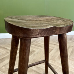 Elm Home And Garden Solid Wooden Kitchen Breakfast Bar Stool 68Cm Smoked Oak Finish Fully Assembled Pub Café - thumbnail 4