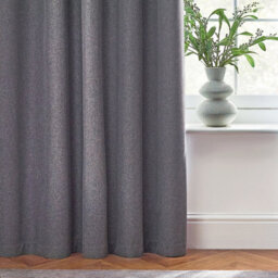 furn. Furn Dawn Textured Blackout Eyelet Curtain Pair Charcoal (W)229Cm X (D)183Cm - thumbnail 3