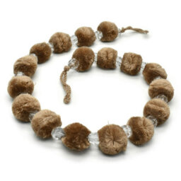 Intimates Pom Pom Crystal Curtain Tieback Pair - Cream - thumbnail 2