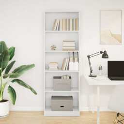Berkfield Versatile Bookcase White 60X24X176 Cm Engineered Wood - thumbnail 3