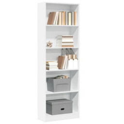 Berkfield Versatile Bookcase White 60X24X176 Cm Engineered Wood - thumbnail 2