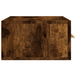 Berkfield Wall-Mounted Bedside Cabinet Smoked Oak 35X35X20 Cm - thumbnail 7