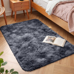 Aspire Homeware Non-Slip Tie Dye Grey Shaggy Rug Soft Fluffy Doormat, (L)80Cm X (W)50Cm - thumbnail 6