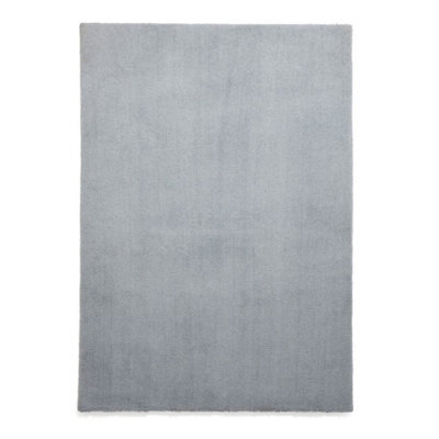 Light Blue Shaggy Washable Plain Modern Rug For Living Room Bedroom & Dining Room-160Cm X 230Cm - image 1