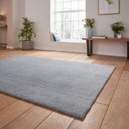 Light Blue Shaggy Washable Plain Modern Rug For Living Room Bedroom & Dining Room-160Cm X 230Cm - thumbnail 3