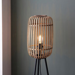 Luminosa Lighting Luminosa Mathias Base & Shade Floor Lamp, Natural Bamboo, Plywood, Matt Black Paint - thumbnail 5