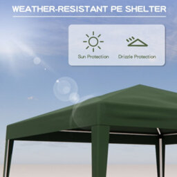 Alivio 3 X 3M Garden Pop Up Gazebo, Outdoor Party Tent Canopy (Green) - thumbnail 4