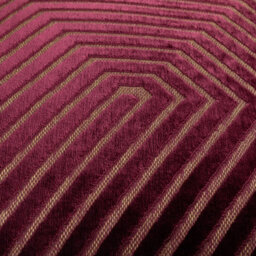 Paoletti Evoke Cut Velvet Polyester Filled Cushion, Burgundy, 55 X 55Cm - thumbnail 4