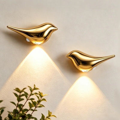 Amorly 2 Pack Gold Motion Sensor Night Lights, Rechargeable Cordless Magnetic Wall Lamp,for Hallway, Bathroom, Stairway, Entryway - image 1