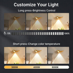 Amorly 2 Pack Gold Motion Sensor Night Lights, Rechargeable Cordless Magnetic Wall Lamp,for Hallway, Bathroom, Stairway, Entryway - thumbnail 5