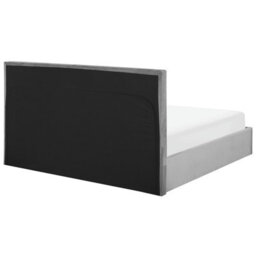 Beliani Ottoman Bed Velvet Lorient 160 X 200 Cm (Eu King Size) Light Grey - thumbnail 9