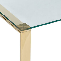 Beliani Console Table Tilon Tempered Glass Gold - thumbnail 5