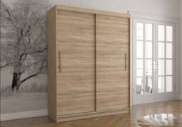Arte Elegant Vista 06 Sliding Door Wardrobe In Oak Sonoma - (H)2000mm X (W)1500mm X (D)610mm - thumbnail 1
