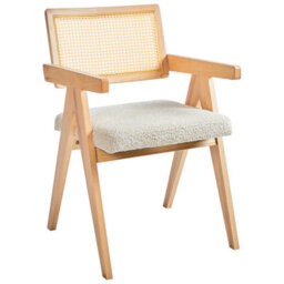 Beliani Set Of 2 Dining Chairs Ava Wood Light Brown/ Beige - thumbnail 4