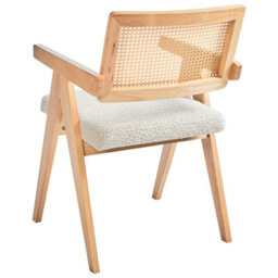 Beliani Set Of 2 Dining Chairs Ava Wood Light Brown/ Beige - thumbnail 6