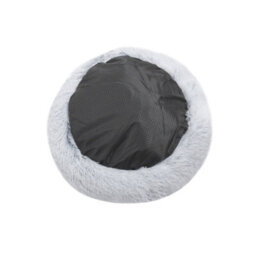 Living And Home Grey Faux Fur Cotton Pad Cat Bed Dia 400 mm - thumbnail 5