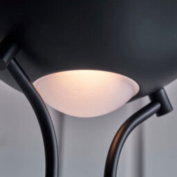Loops Elegant Modern 2 Pack Mother And Child Floor Lamps In Matt Black And Opal Glass - thumbnail 4