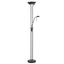 Loops Elegant Modern 2 Pack Mother And Child Floor Lamps In Matt Black And Opal Glass - thumbnail 9