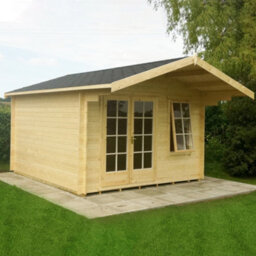 Shire Glenmore 10X8 28mm Log Cabin Summer House - thumbnail 2