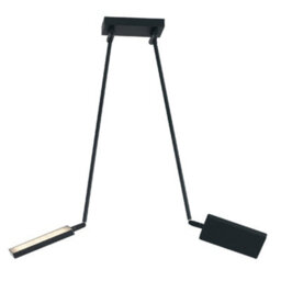 Luminosa Lighting Luminosa Book Led 2 Light Semi Flush Light Black 2600Lm 3200K 85X16X15-200Cm - thumbnail 1