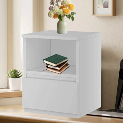 1 Drawers-32X30X41Cm Modern Bedside Table Drawers Cabinet Bedroom Furniture Storage Nightstand Shelf - image 1