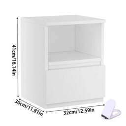 1 Drawers-32X30X41Cm Modern Bedside Table Drawers Cabinet Bedroom Furniture Storage Nightstand Shelf - thumbnail 2
