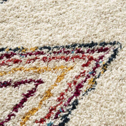 Melrose Noble Non Shedding Diamonds Design Living Natural X-Large Area Rug 200/290Cm - thumbnail 4