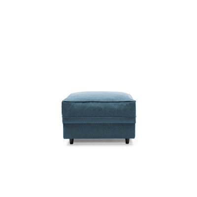 Abakus Direct Darcy Foostool In Teal Linen Fabric - image 1