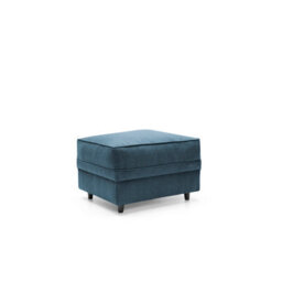 Abakus Direct Darcy Foostool In Teal Linen Fabric - thumbnail 2