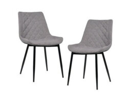 Aspect Furniture Set Of 2 Upholstered Melrose Dining Chair,grey - thumbnail 1
