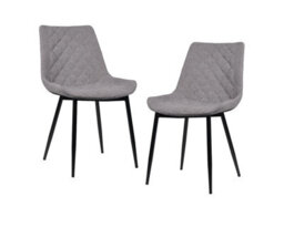Aspect Furniture Set Of 2 Upholstered Melrose Dining Chair,grey - thumbnail 2