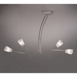 Luminosa Lighting Luminosa Pietra Linear Pendant 2 Arm 4 Light G9, Polished Chrome - thumbnail 2