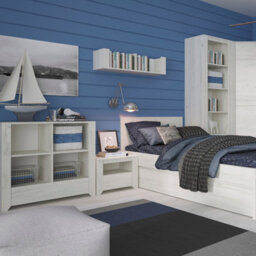 Furniture To Go Angel 1 Drawer Bedside Cabinet White Craft Oak - thumbnail 4