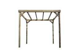 Arbor Garden Solutions Box Pergola, Wooden Diy Kit , 3M X 3.6M (Rustic Brown Finish)