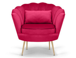 Pink Velvet  2 + 1 Seat Sofa And Chair Set For Living Room & Office Daisy - thumbnail 3