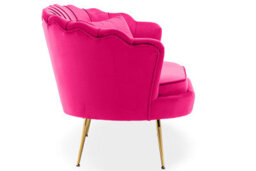 Pink Velvet  2 + 1 Seat Sofa And Chair Set For Living Room & Office Daisy - thumbnail 6