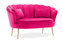 Pink Velvet  2 + 1 Seat Sofa And Chair Set For Living Room & Office Daisy - thumbnail 7