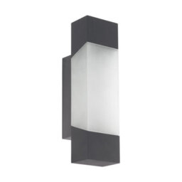 Eglo Gorzano Anthracite Metal And Plastic Ip44 Integrated Led Outdoor Wall Light, (D) 10.5Cm