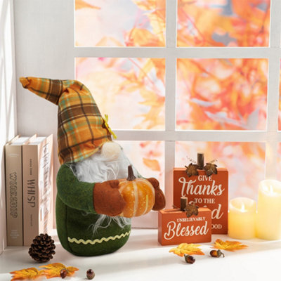 Living And Home Handmade Autumn Harvest Gnome Decoration Fall Ornament - image 1