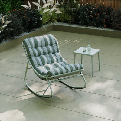 Charles Bentley Porto Green Stripe Rocking Chair - image 1