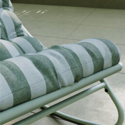 Charles Bentley Porto Green Stripe Rocking Chair - thumbnail 3