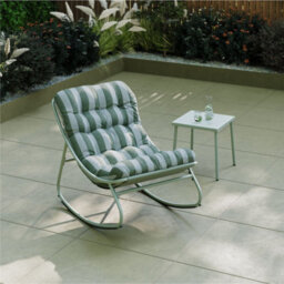 Charles Bentley Porto Green Stripe Rocking Chair